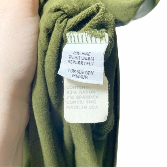 🎁 2/$20 Cut Loose Olive Green Knee Length Dress, Size S - Picture 4 of 6